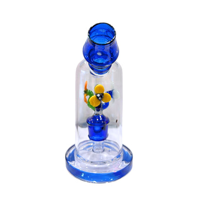 6-Inch Cute Glass Bong - Blue 