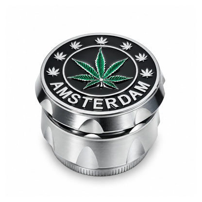 Amsterdam Leaf Herb Crusher- Silver