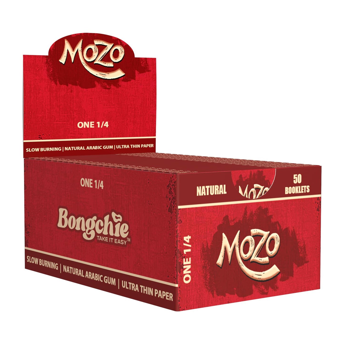 Bongchie Mozo 1 1/4th Size Brown Rolling Paper – Natural, Unbleached, and Slow-Burning for a Smoother Smoke