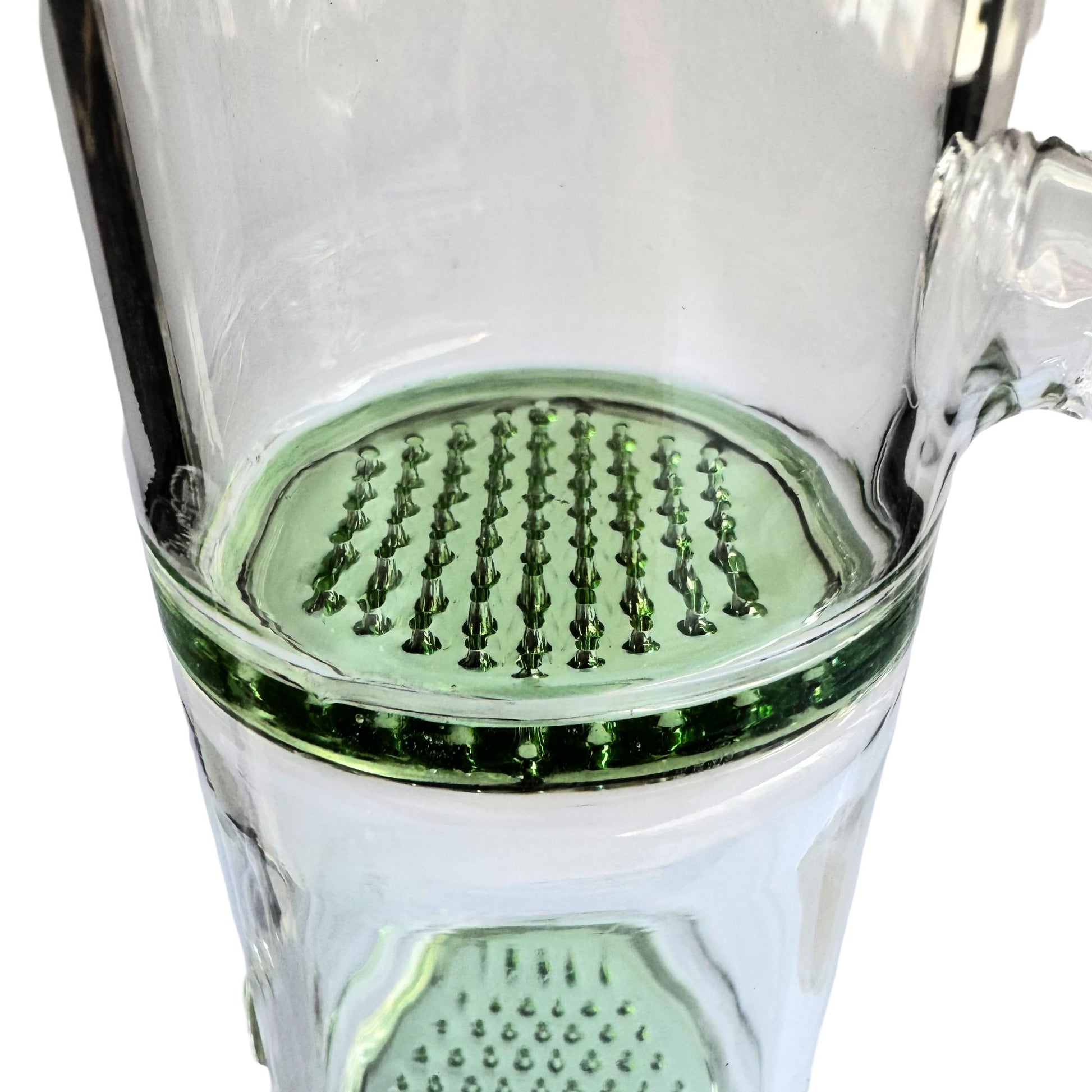 Double Percolator Borosilicate Glass Ash Catcher for Bongs 14mm Perc View