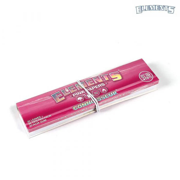 Elements Rooling Tips ELEMENTS Connoisseur Pink Rolling Papers with Tips - King Size Slim ...