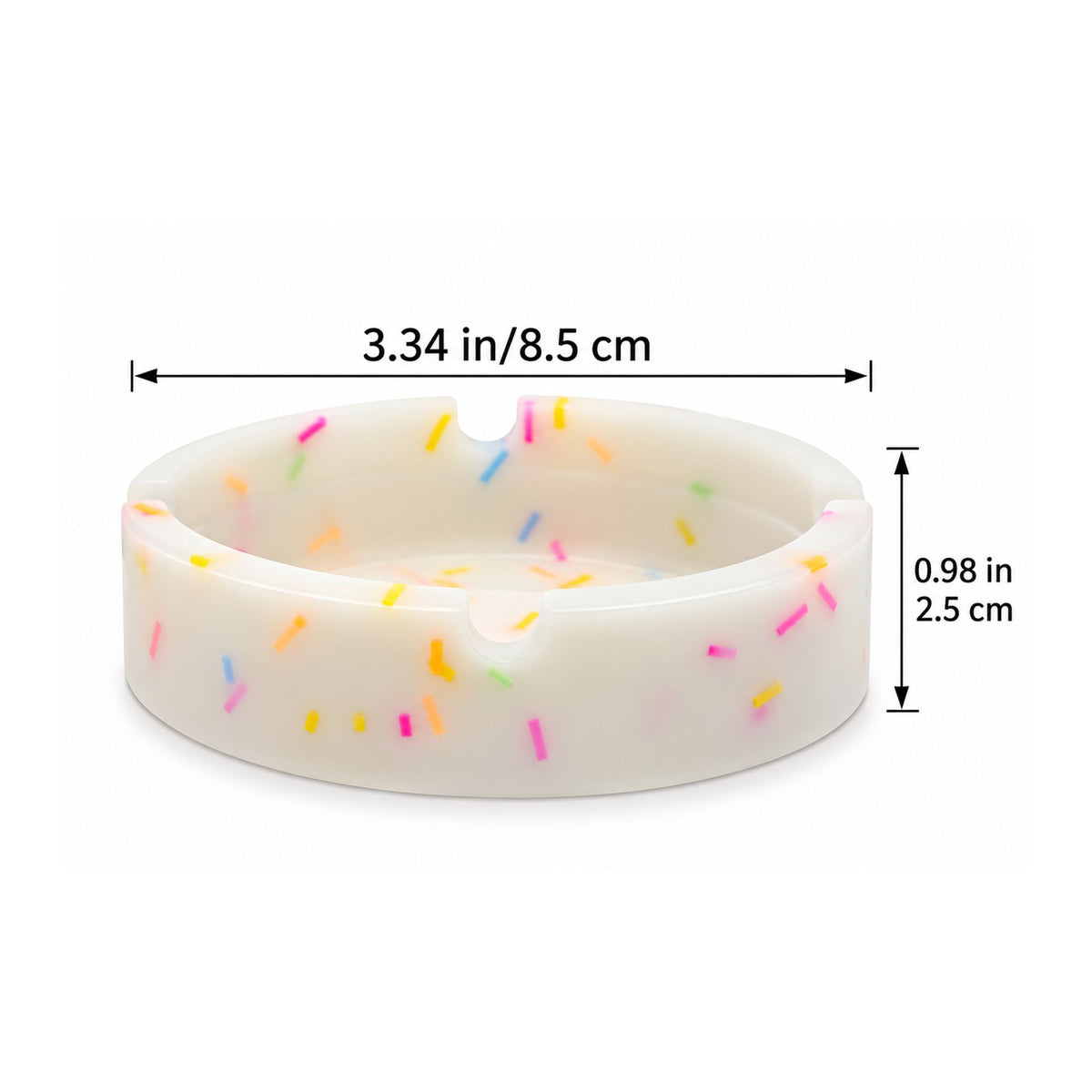 Silicone Ashtray Dimension