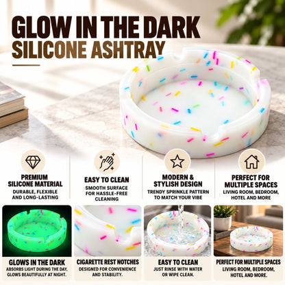 Silicone Ashtray Glow In Dark