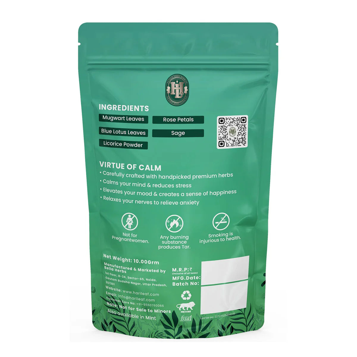 Hari Leaf Calm Blend Bubblegum Flavour Back