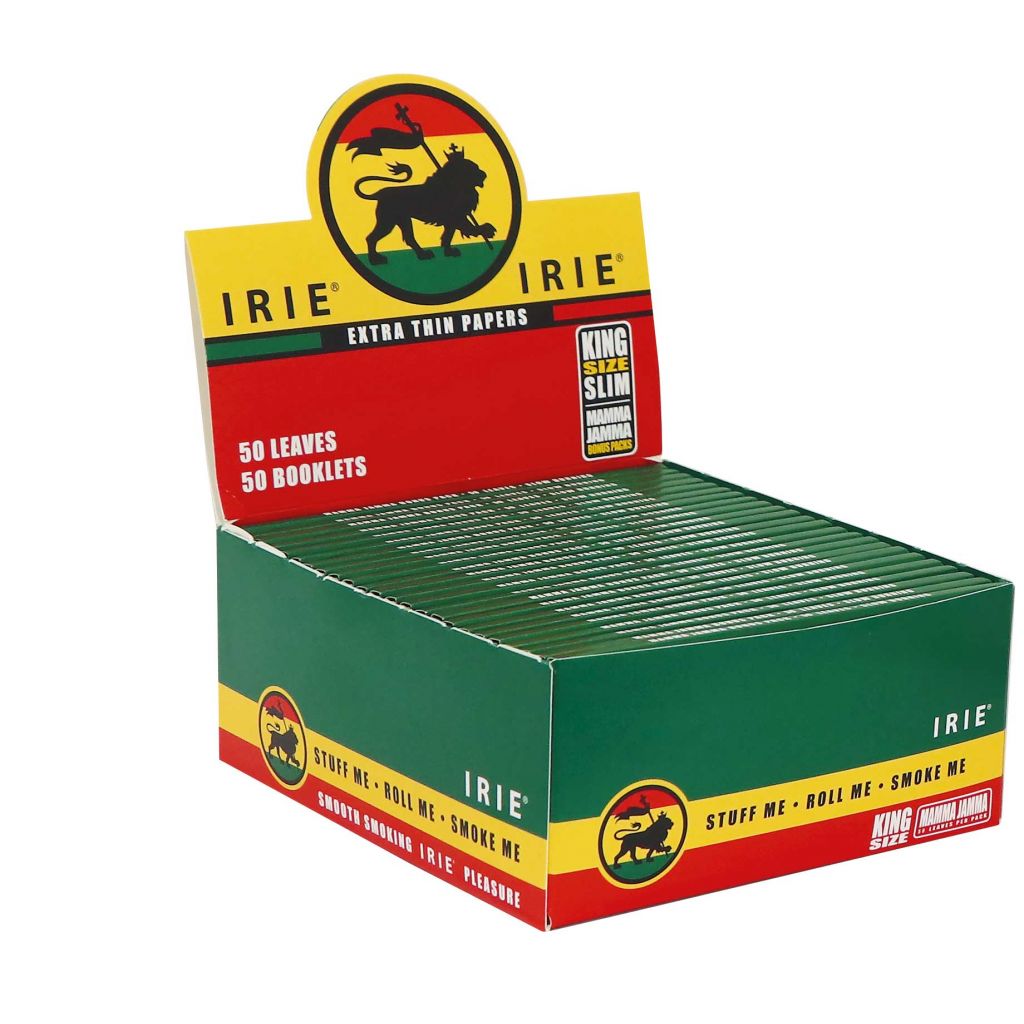 IRIE King Size Slim Rolling Papers - Full Box