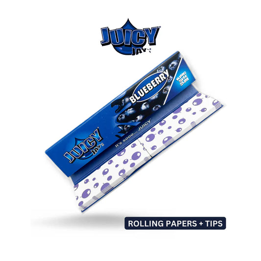 Juicy Jay’s Connoisseur King Size Rolling Papers & Tips Blueberry