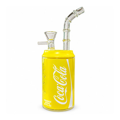 Mini Soda Can Bong With Bowl - Yellow