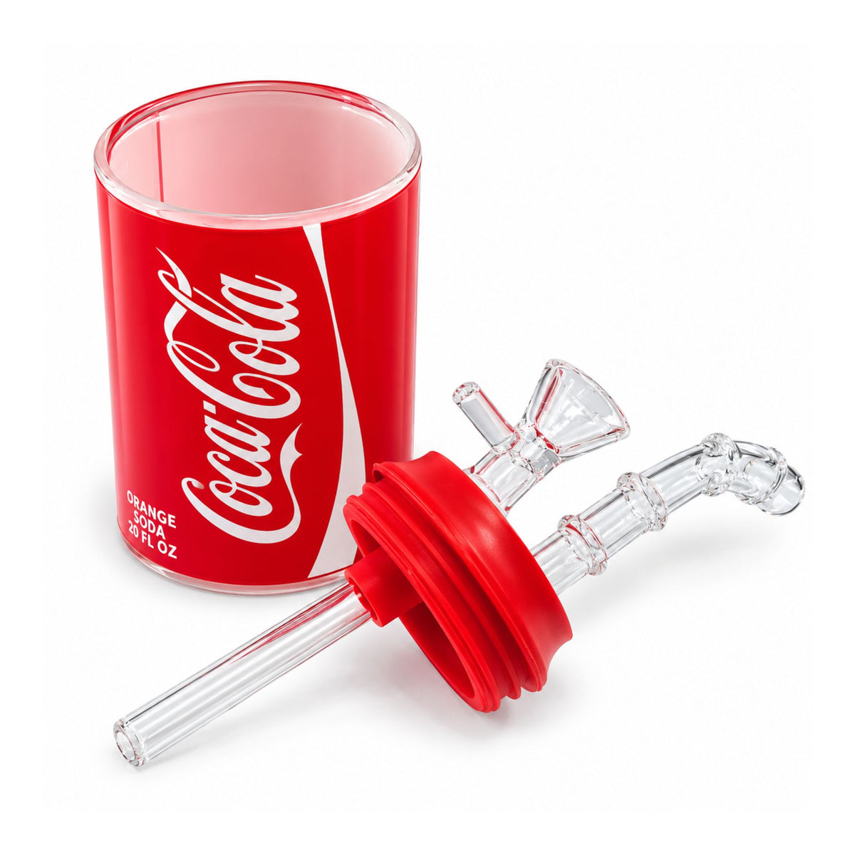 Soda Can Glass Water Pipe Bong