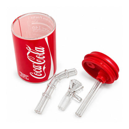 Mini Soda Can Glass Water Pipe Bong With Bowl 