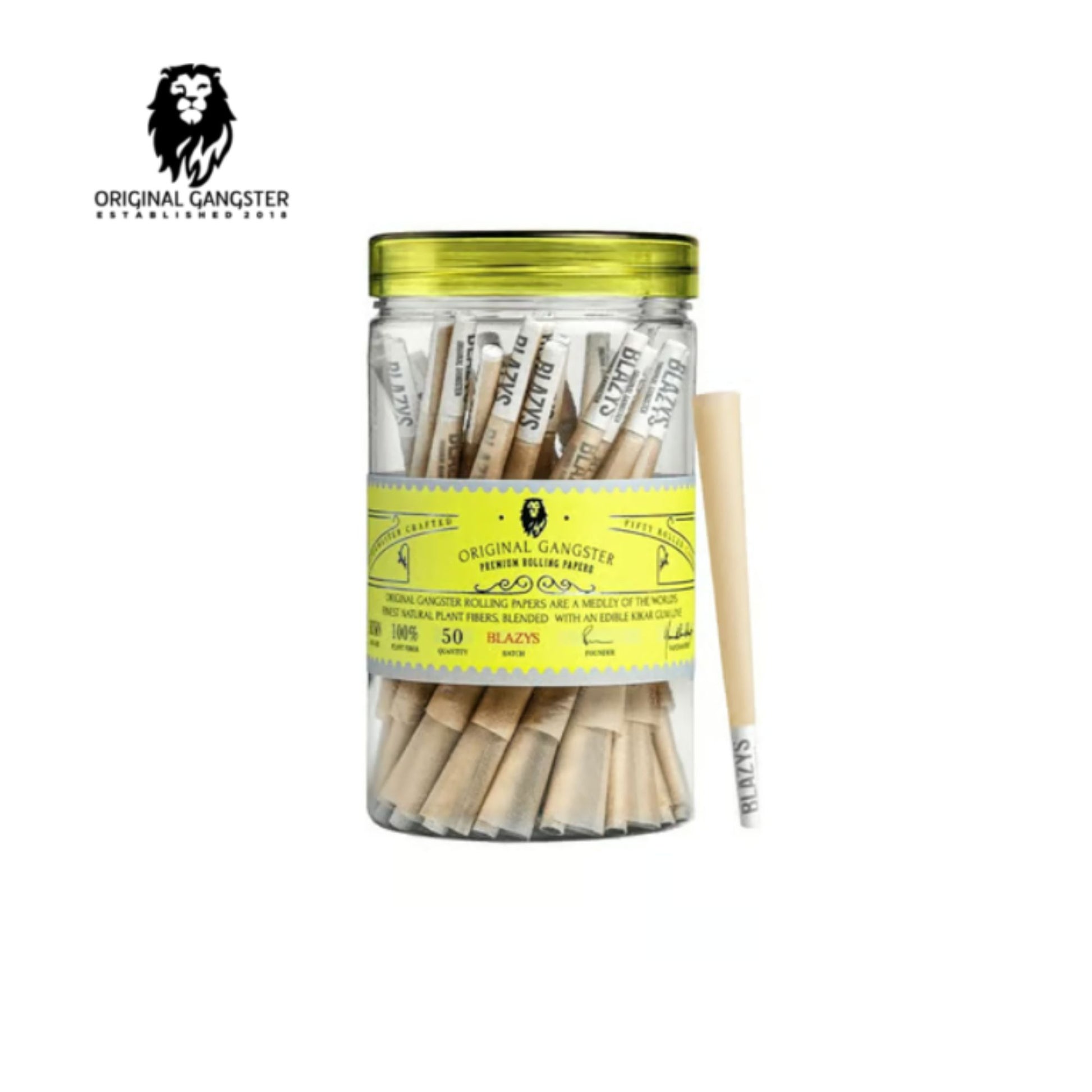 ORIGINAL GANGSTER Blazys Pre-Rolled Cones - Jar of 50