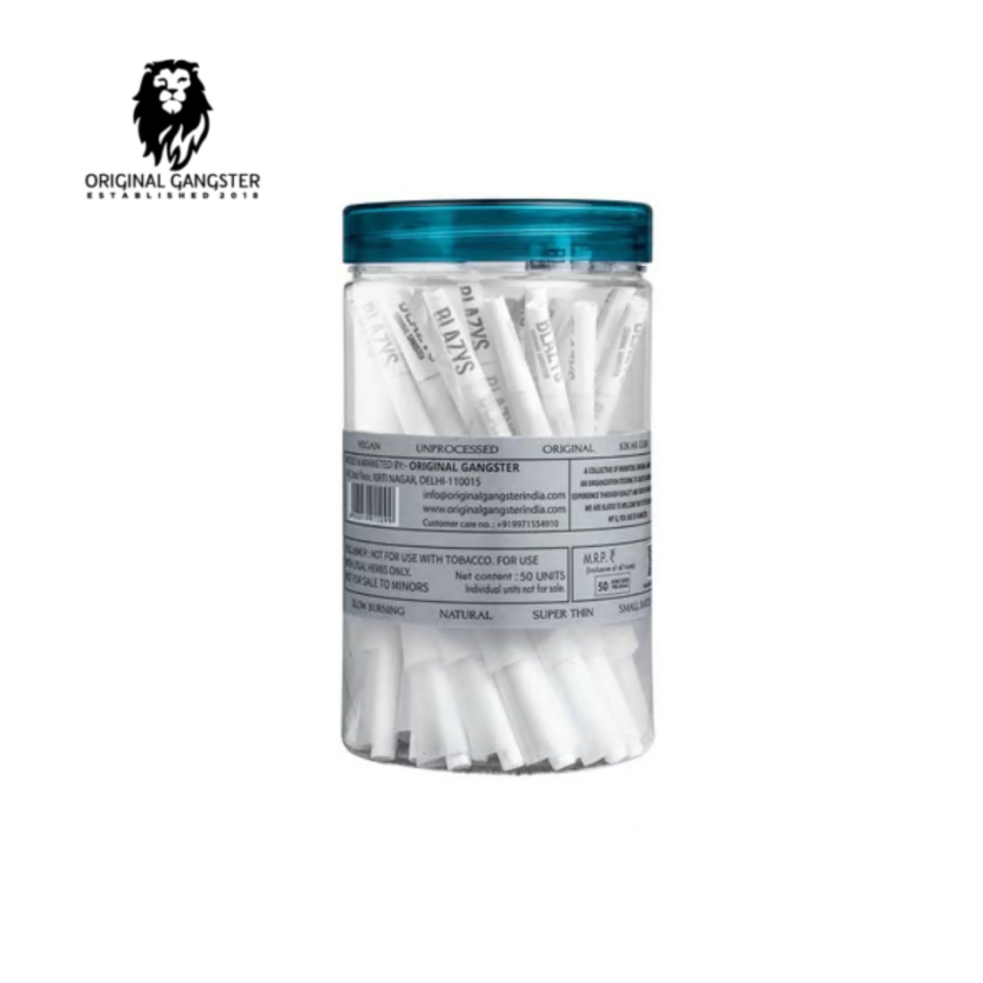ORIGINAL GANGSTER Blazys Pre-Rolled Cones - Jar of 50