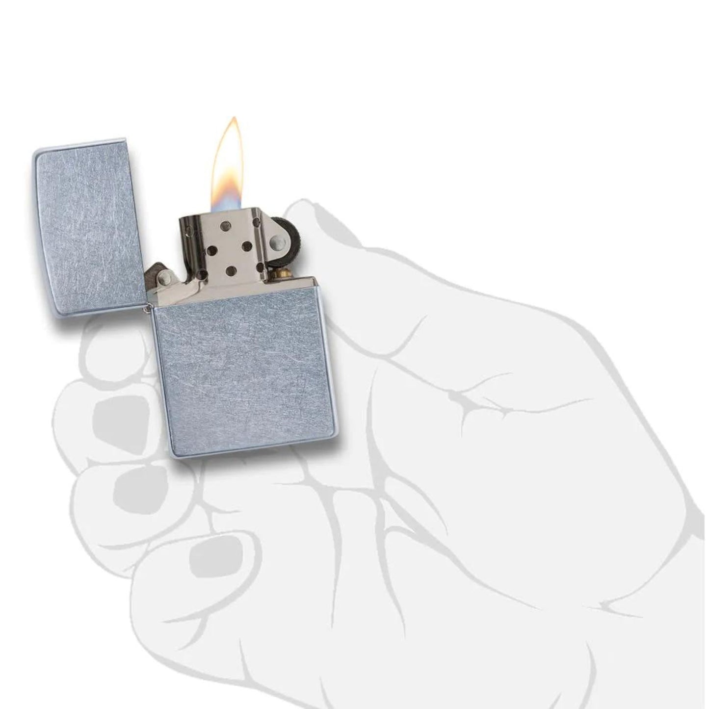 ZIPPO Regular Street Chrome Windproof Lighter