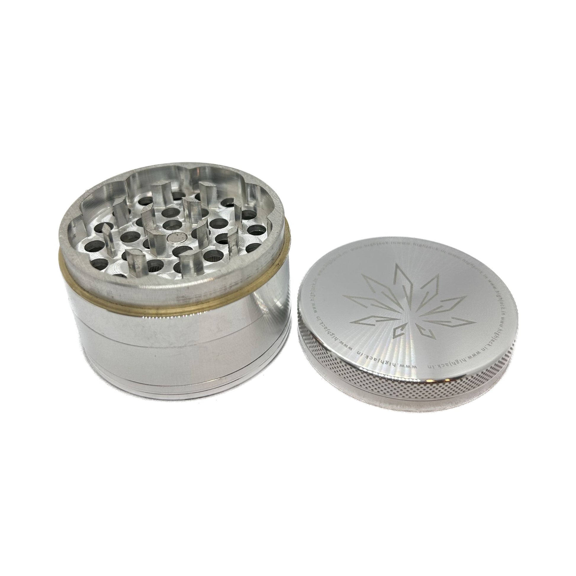 Grinder Relieve Metal【4 Partes】Hoja Marihuana ✓ 40mm ✓