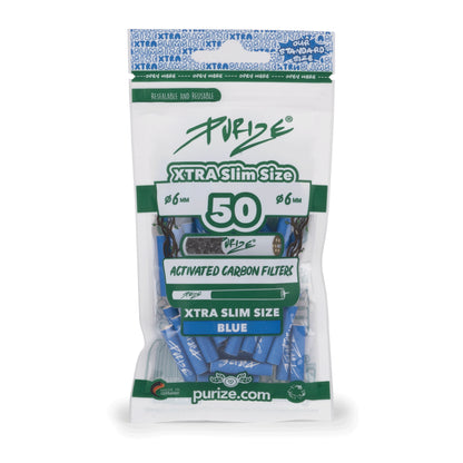 Purize Xtra Slim Size Activated Charcoal Filter 6mm size - Blue