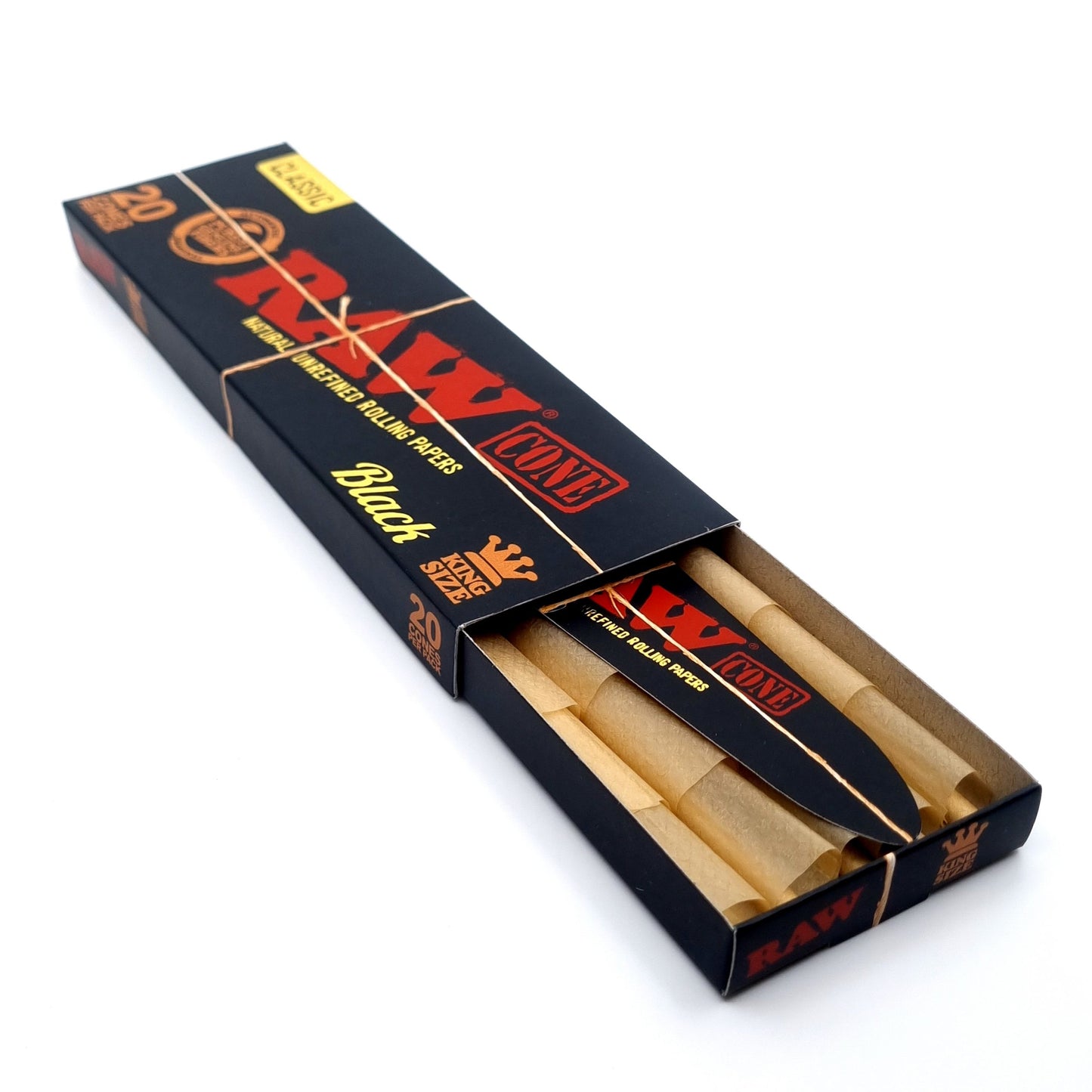 RAW Black King Size Pre-Rolled Cones