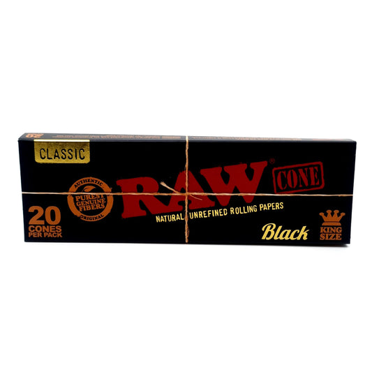 RAW Black King Size Pre-Rolled Cones