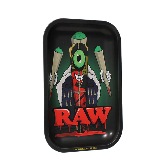 RAW Matte Black Cone Monster Rolling Tray - Small
