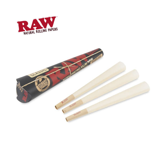 RAW Black King Size Pre-Rolled Cones - Pack of 3