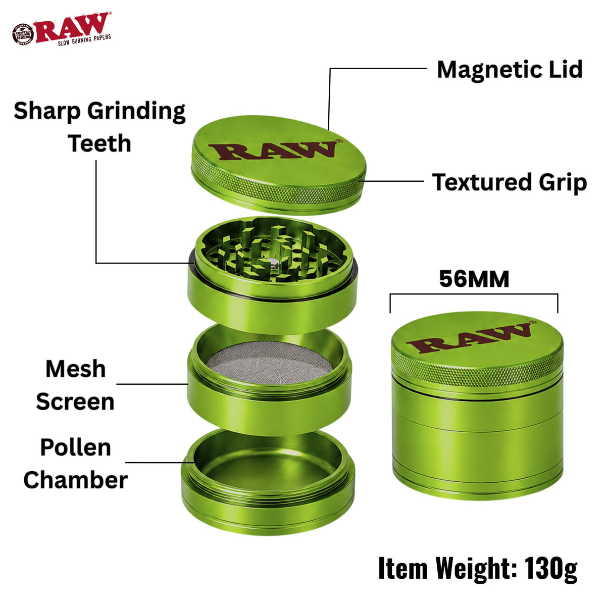 4 Part Raw Metal Grinder 