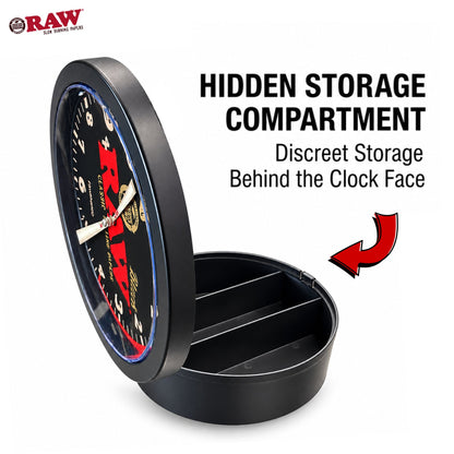 Raw Secret Stash Clock with Hidden Storage 