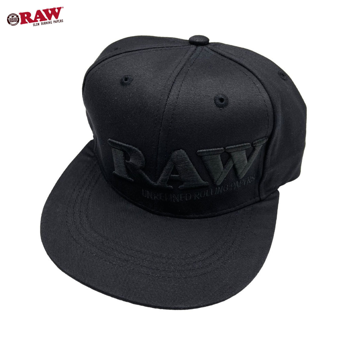 Raw Plain Black Baseball Cap