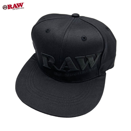 Raw Plain Black Baseball Cap