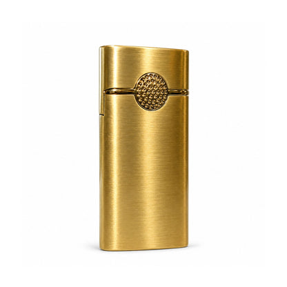Slim Pink Flame Jet Lighter - Gold