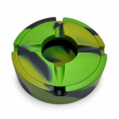 Silicone Cigar Ashtray With Lid- Green