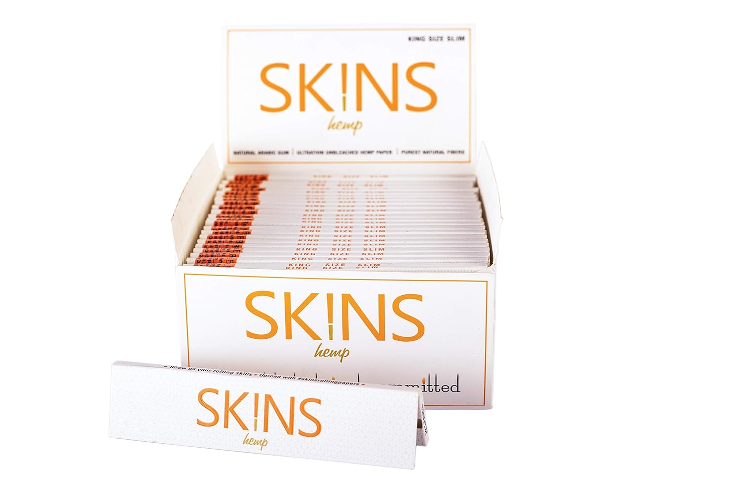 SKINS King Size Slim Hemp Rolling Papers – Full Box – HighJack