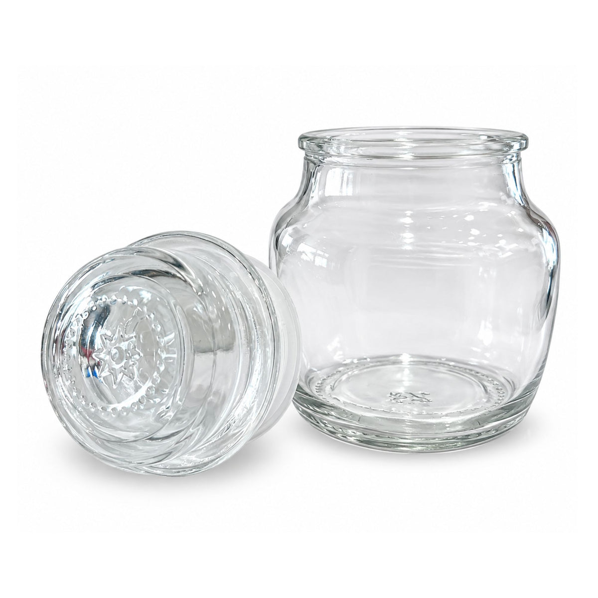 Transparent Glass Storage Jar