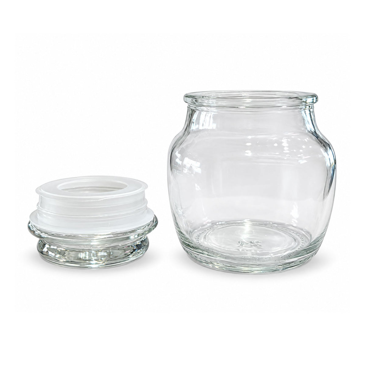 Transparent Glass Storage Jar With Lid 