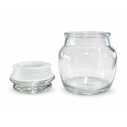 Transparent Glass Storage Jar With Lid 