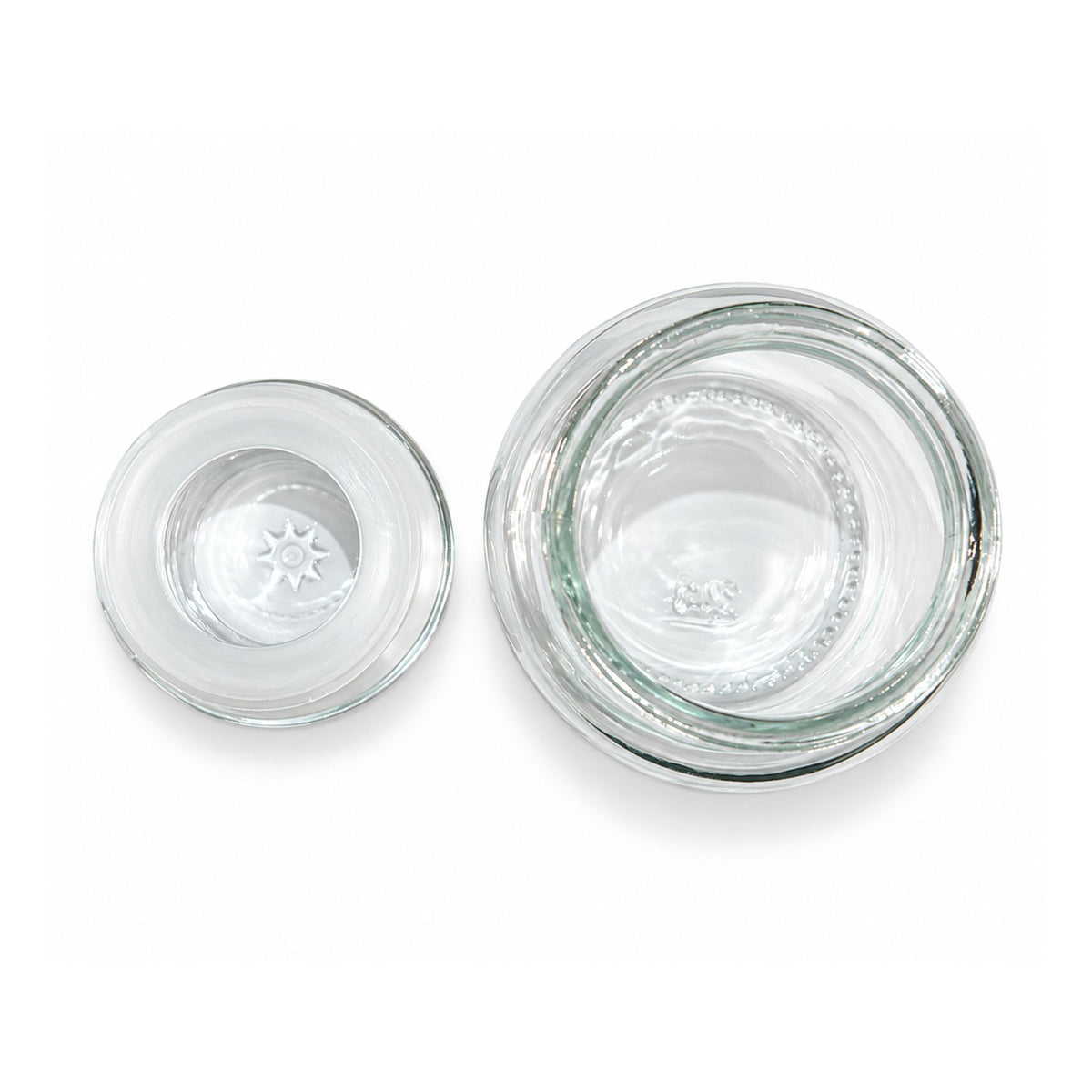 Clear Glass Storage Jar With Glass Lid 