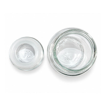 Clear Glass Storage Jar With Glass Lid 
