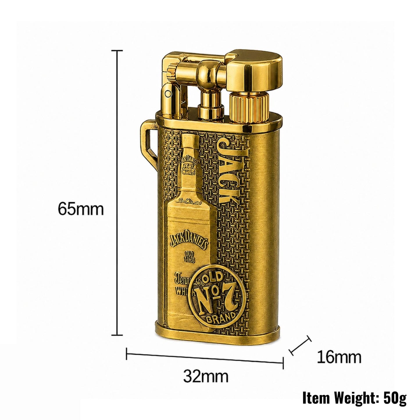 Jack Daniels Lighter - Dimensions