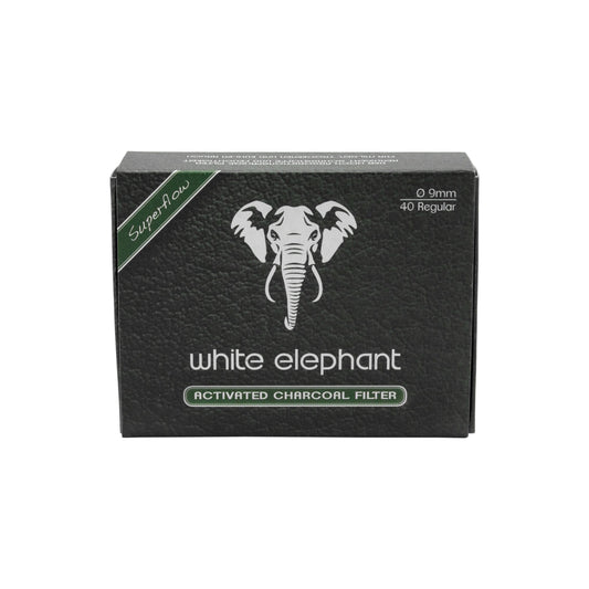 White Elephant Activated Charcoal Filter 9mm - Pack of 40