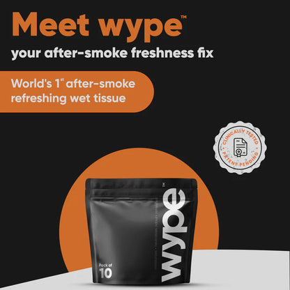 Wype Odor Neutralizing Wet Wipes - Pack of 10