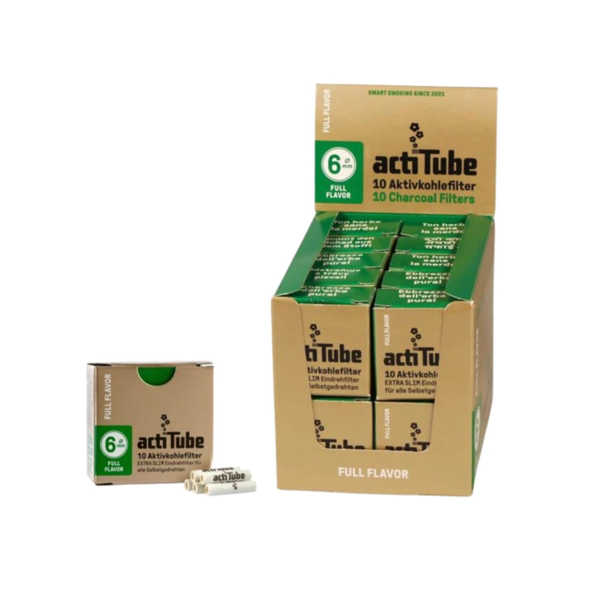 Actitube charcoal 6mm  filter tips
