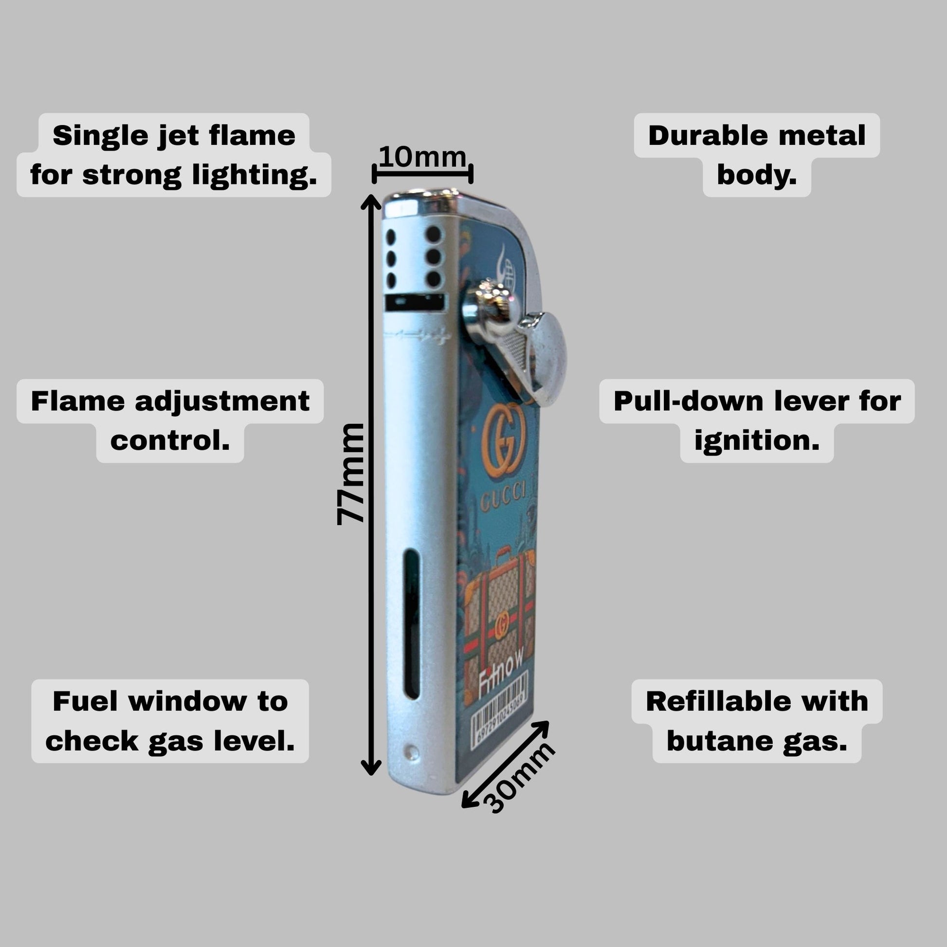 Jet Blue Flame Lighter