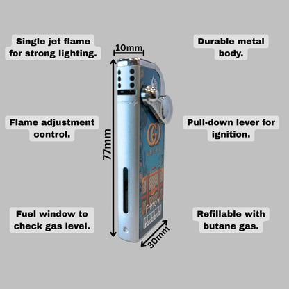 Jet Blue Flame Lighter