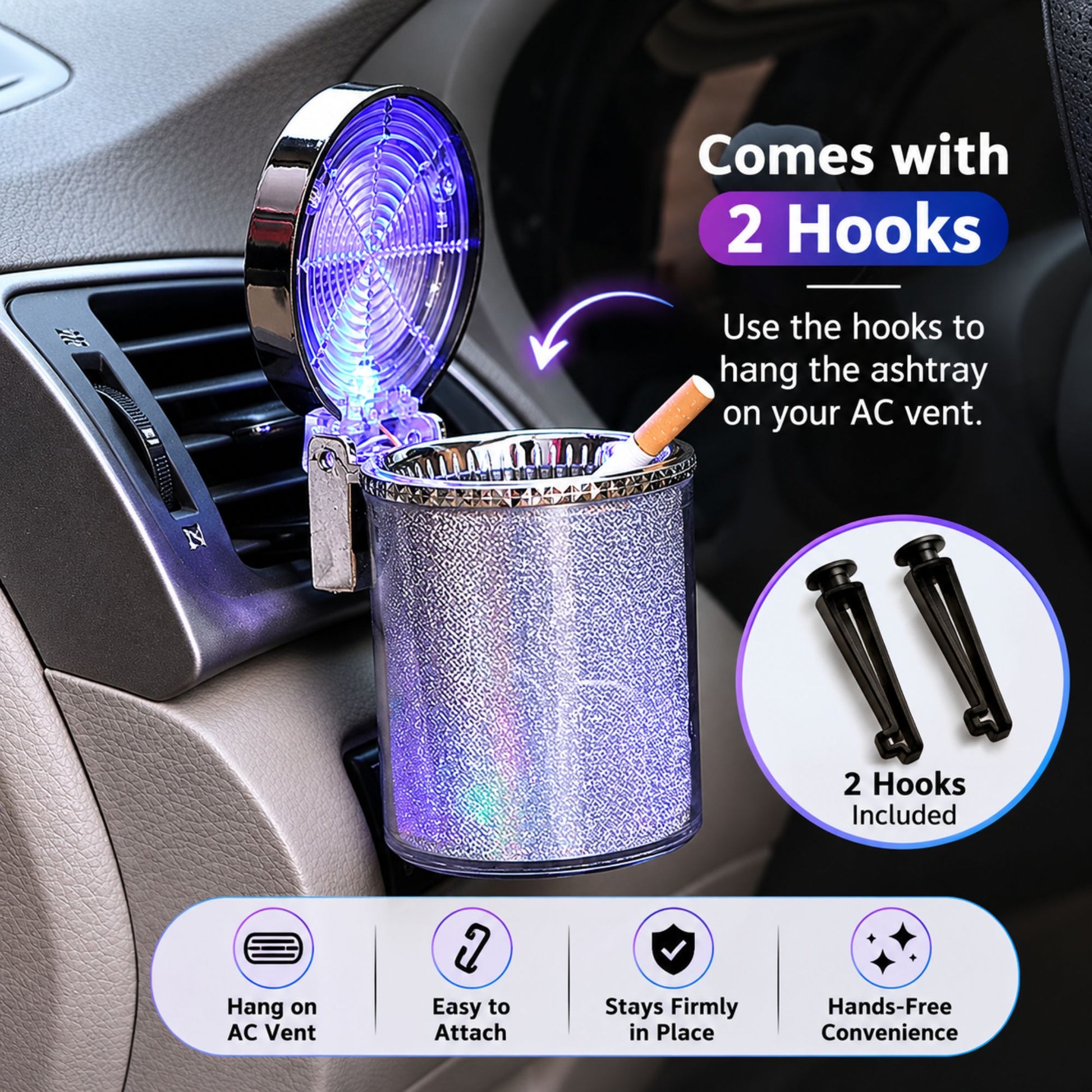 Car Ashtray With Lid 