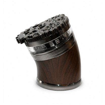 Gear Shape Wooden Grinder - Black Ice