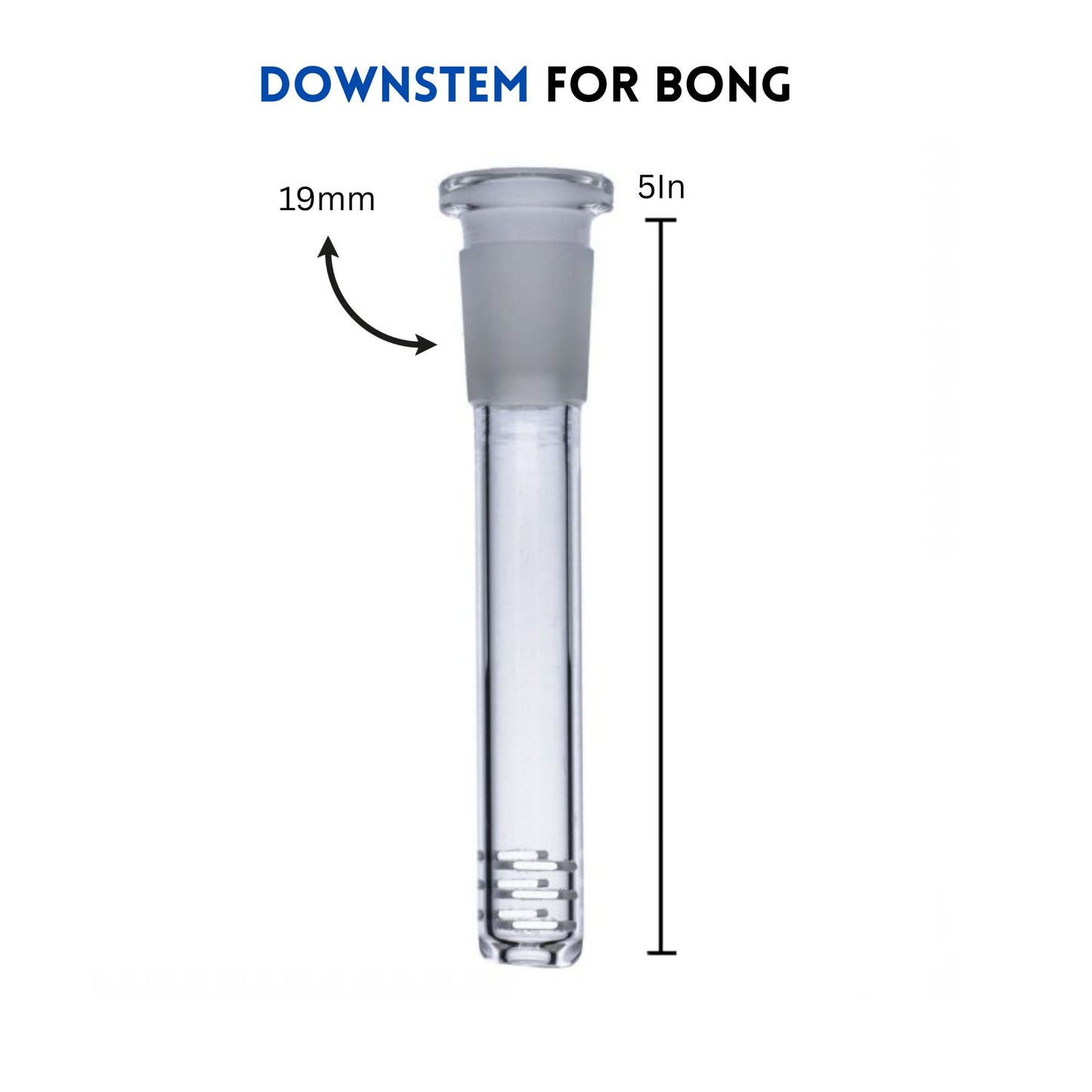Slit-Cut Diffused Downstem - 19mm to 14mm