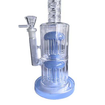 12-Inch Borosilicate Glass Percolator Bong | 4mm Double Percolator Bong For Clean Smoking
