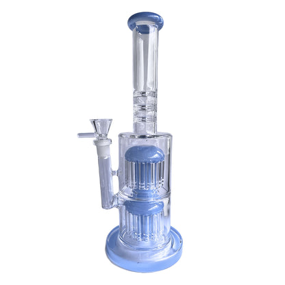 12-Inch Borosilicate Glass Percolator Bong | 4mm Double Percolator Bong For Clean Smoking