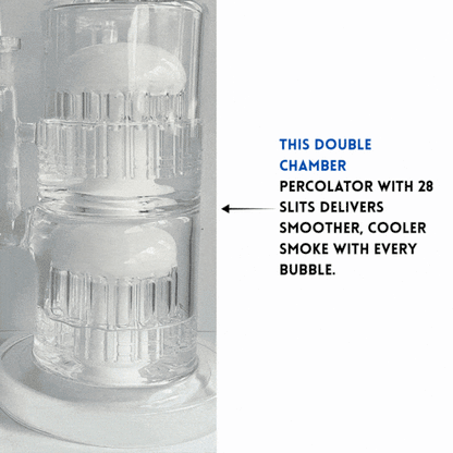 12-Inch Borosilicate Glass Percolator Bong | 4mm Double Percolator Bong For Clean Smoking