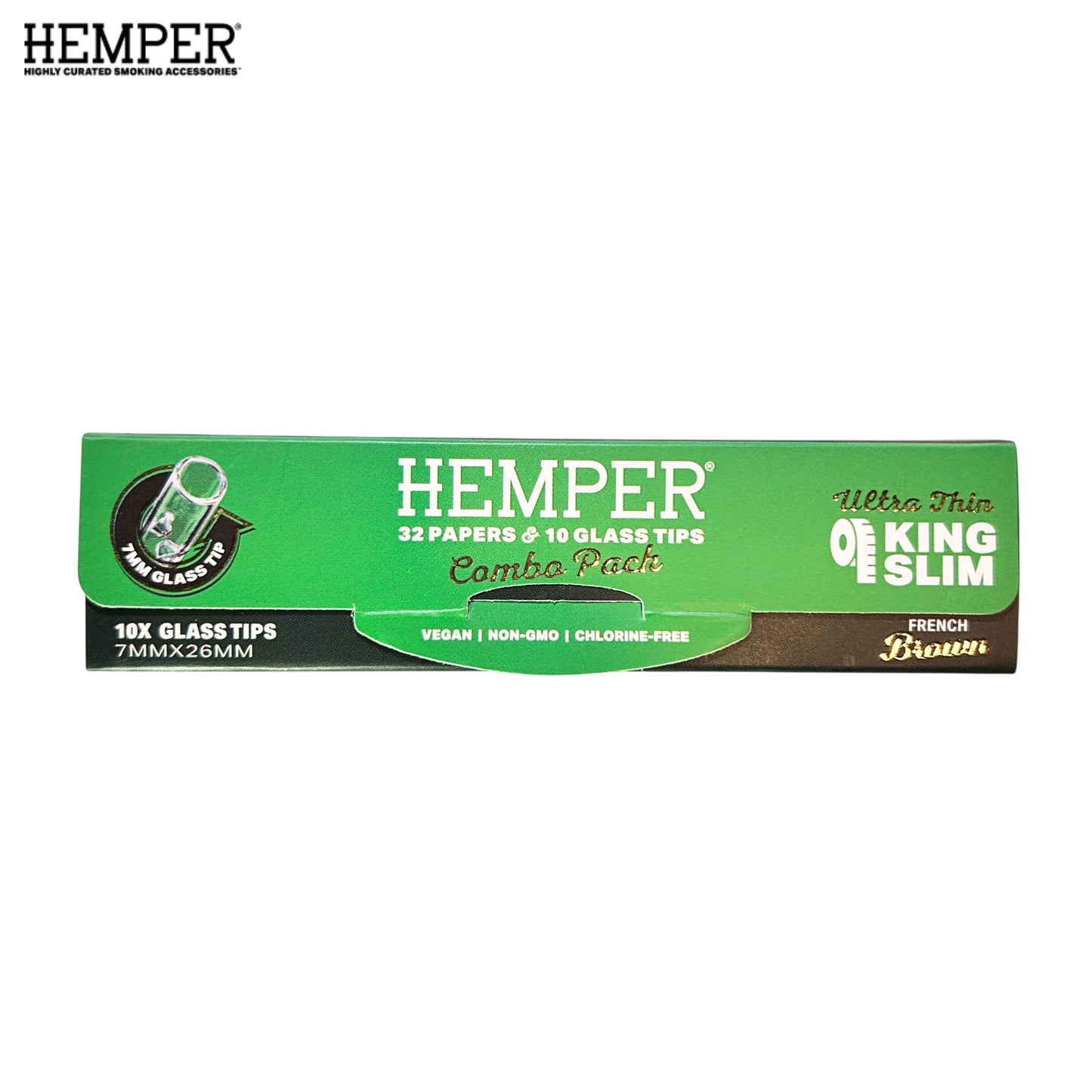Hemper Rolling Paper With Glass Tips 