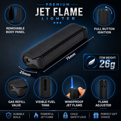 Black Matt Jet Flame Lighter 