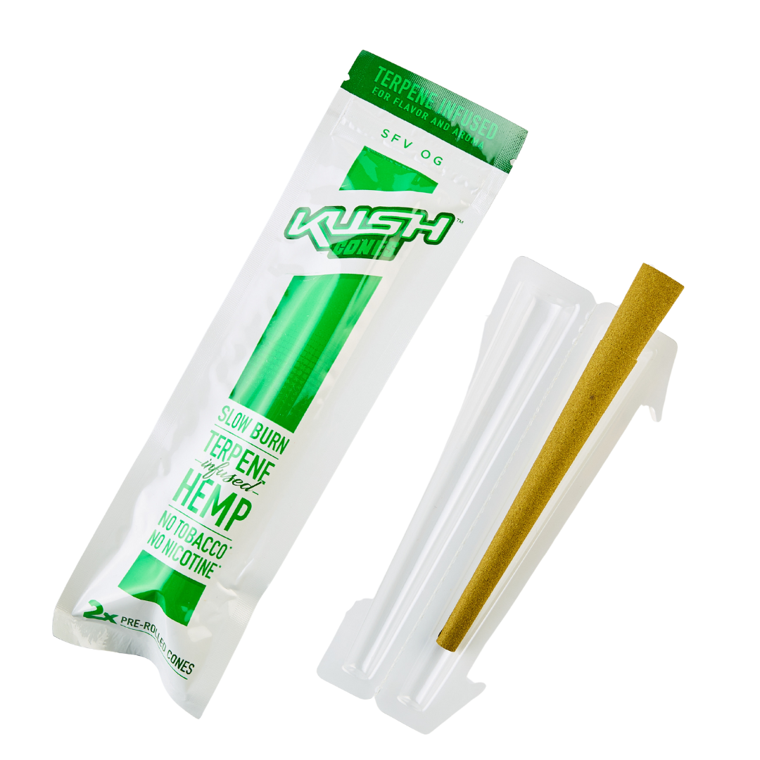 KUSH Terpene Infused Pre-Rolled Conical wraps