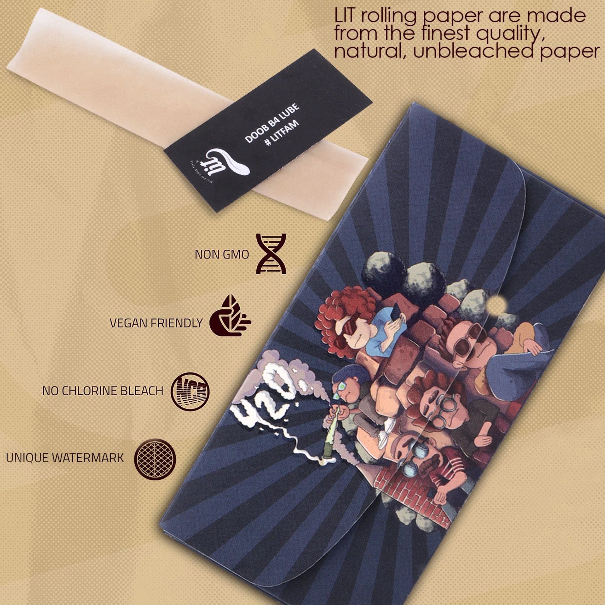 LIT Dou Ks Slim Rolling Paper With Tips
